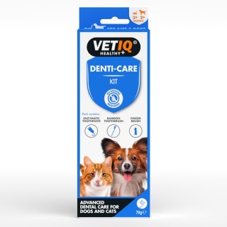 VetIQ Denti - care KIT 70g Pasta + szczoteczka zestaw