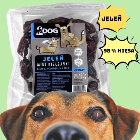 2Dog Mini Kiełbaski JELEŃ 160g