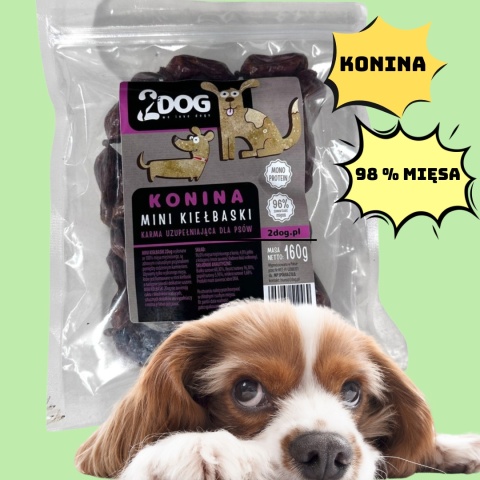 2Dog Mini kiełbaski KOŃ 160g