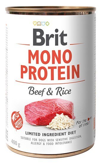 Brit Mono Protein Wołowina i ryż puszka 400g