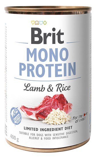 Brit Mono Protein Jagnięciny i ryż puszka 400g