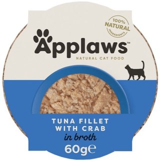 Applaws miseczka dla kota Filet z Tuńczyka z Krabami 60g na wyjazdy