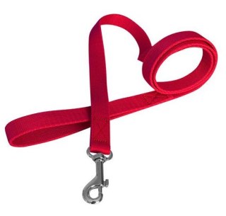 CHABA Smycz taśma - 10mm czerwona dla małych psów, szczeniaków