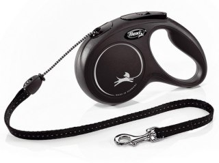 Flexi New Classic Smycz linka M 5m do 20 kg, czarna