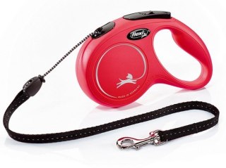 Flexi New Classic Smycz linka M 5m do 20 kg, czerwona