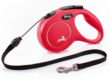 Flexi New Classic Smycz linka M 5m do 20 kg, czerwona