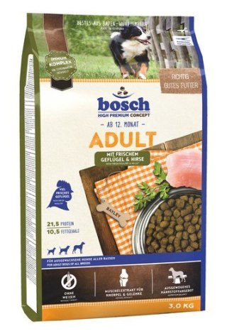 Bosch Adult G&H Drób i Proso 3kg– Optymalnie Zbilansowana Karma Codzienna