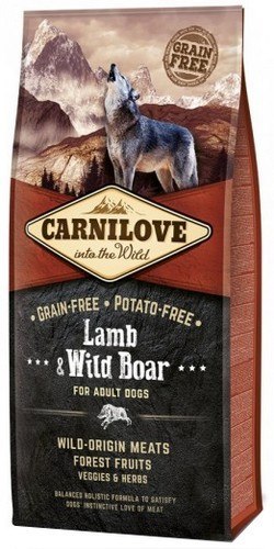 Carnilove Dog Lamb & Wild Boar Adult - jagnię i dzik 12kg, bezzbożowa