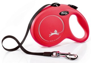 Flexi New Classic Smycz taśma L 5m do 50kg, czerwona