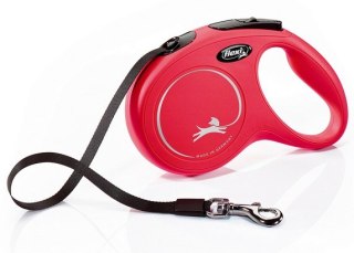 Flexi New Classic Smycz taśma M 5m do 25kg, czerwona