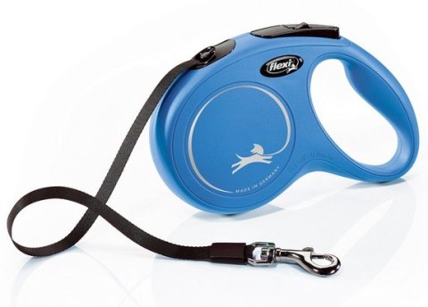 Flexi New Classic Smycz taśma M 5m do 25kg, niebieska