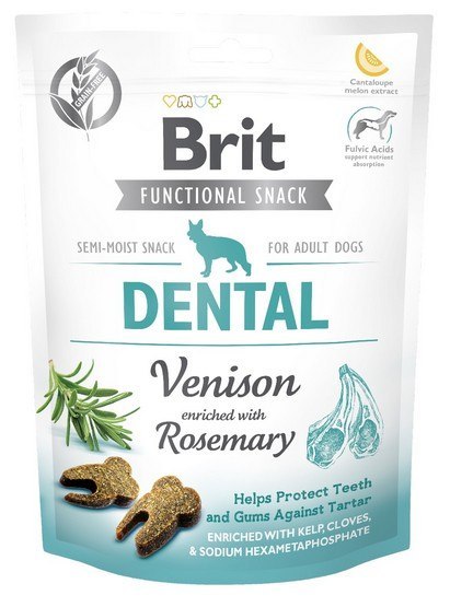Brit Functional Snack Dental Venison 150g-Ochrona Zębów i Dziąseł