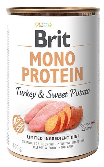 Brit Mono Protein Indyk i bataty puszka 400g