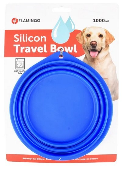 Flamingo Miska podróżna niebieska 1 l [44039]