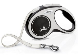 Flexi New Comfort Smycz taśma S 5m do 15kg, czarna