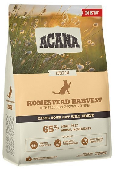 Acana Homestead Harvest Cat & Kitten 1,8kg kurczakiem i indykiem z wolnego wybiegu