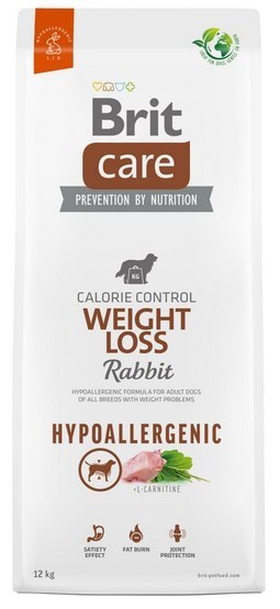 Brit Care Hypoallergenic Dog Weight Loss Królik 12kg, dla psów z nadwagą