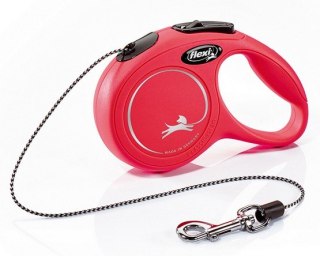 Flexi New Classic Smycz linka XS 3m do 8kg, czerwona