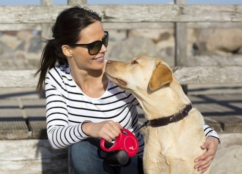 Flexi New Classic Smycz taśma XS 3m do 12kg, czerwona