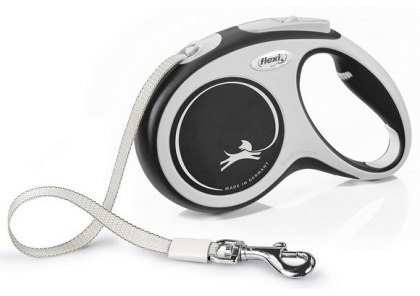 Flexi New Comfort Smycz taśma M 5m do 25kg, czarna