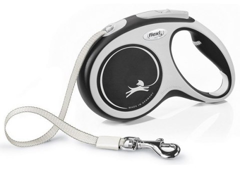 Flexi New Comfort Smycz taśma M 5m do 25kg, czarna
