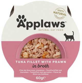 Applaws miseczka dla kota Filet z Tuńczyka z Krewetkami 60g na wyjazdy