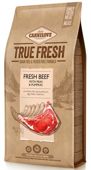 Carnilove Dog True Fresh Beef Adult - wołowina 11,4kg, świeża wołowina 60%
