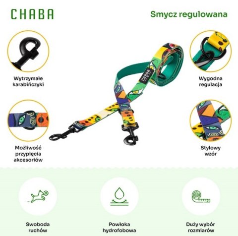 CHABA Smycz regulowana taśmowa S 16mm/2,6m Jumbo