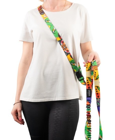 CHABA Smycz z amortyzatorem do biegania, spacerów M 25mm/2,8m Jumbo