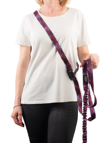 CHABA Smycz z amortyzatorem do biegania, spacerów M 25mm/2,8m Lakota