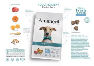 Amanova Dog Adult Exigent Iberian- wieprzowina 10kg, dla psów z wrażliwym brzuszkiem