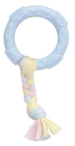 Camon TPR ring z warkoczem-Idealny Gryzak dla Małych Psów i Szczeniąt 7cm