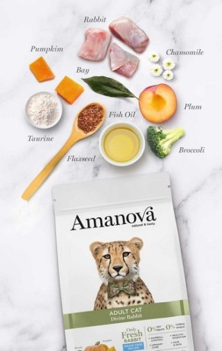 Amanova Cat Adult Divine Rabbit - królik 1,5kg