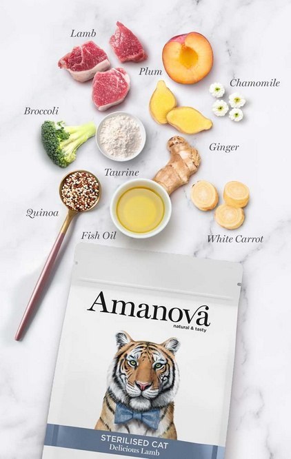 Amanova Cat Sterilised Delicious Lamb - jagnięcina 1,5kg