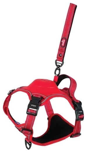 Zolux Szelki ze smyczą automatyczną Easyride XS czerwone
