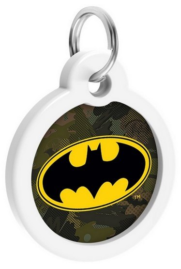 Collar WauDog Smart ID Zawieszka z QR-paszportem okrągła 3cm batman zielony