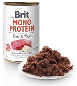 Brit Mono Protein Wołowina i ryż puszka 400g