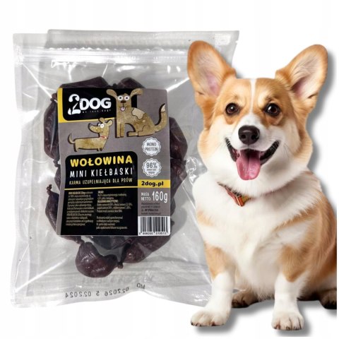 2Dog Mini Kiełbaski WOŁOWINA 160g
