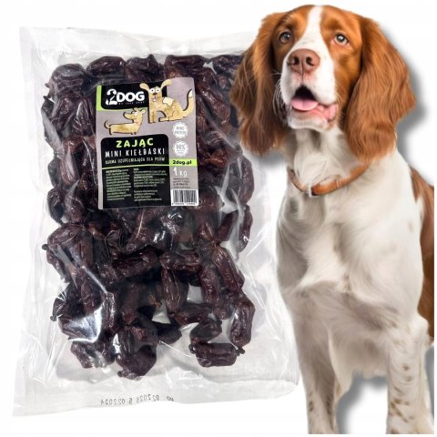 2Dog Mini Kiełbaski ZAJĄC 1 Kg