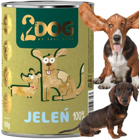 Mokra karma dla psa 100% jeleń 400G, monoproteinowa, bez zbóż, hipoalergiczna