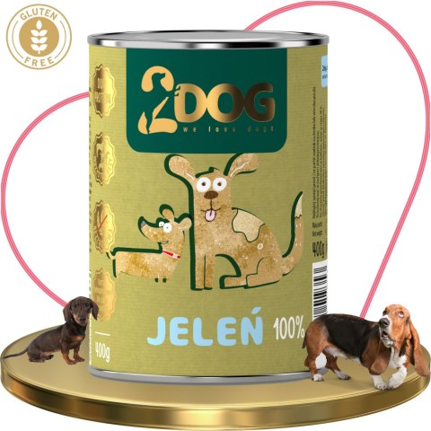 Mokra karma dla psa 100% jeleń 400G, monoproteinowa, bez zbóż, hipoalergiczna