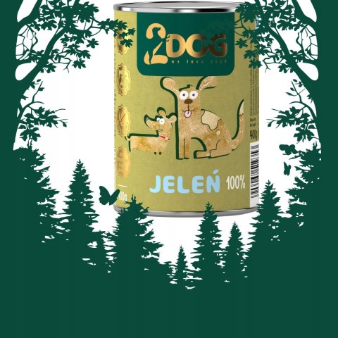 Mokra karma dla psa 100% jeleń 400G, monoproteinowa, bez zbóż, hipoalergiczna