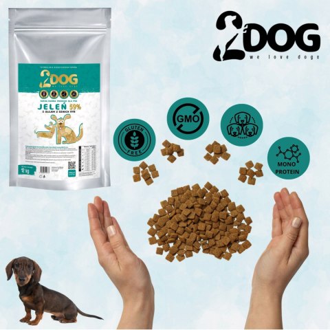 SUCHA KARMA DLA PSA 2Dog JELEŃ 12kg ZIMNOTŁOCZONA HIPOALERGICZNA BEZ GLUTEN